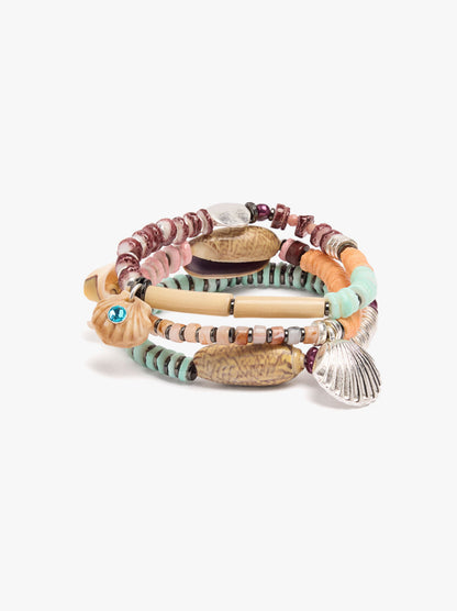 Set Bracelets Elásticas With Sea-Inspired Motifs