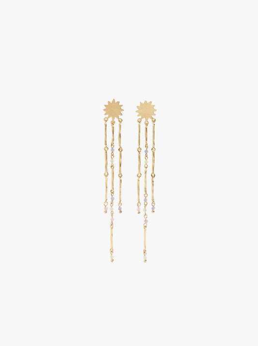 Long Earrings With Stones And Bars