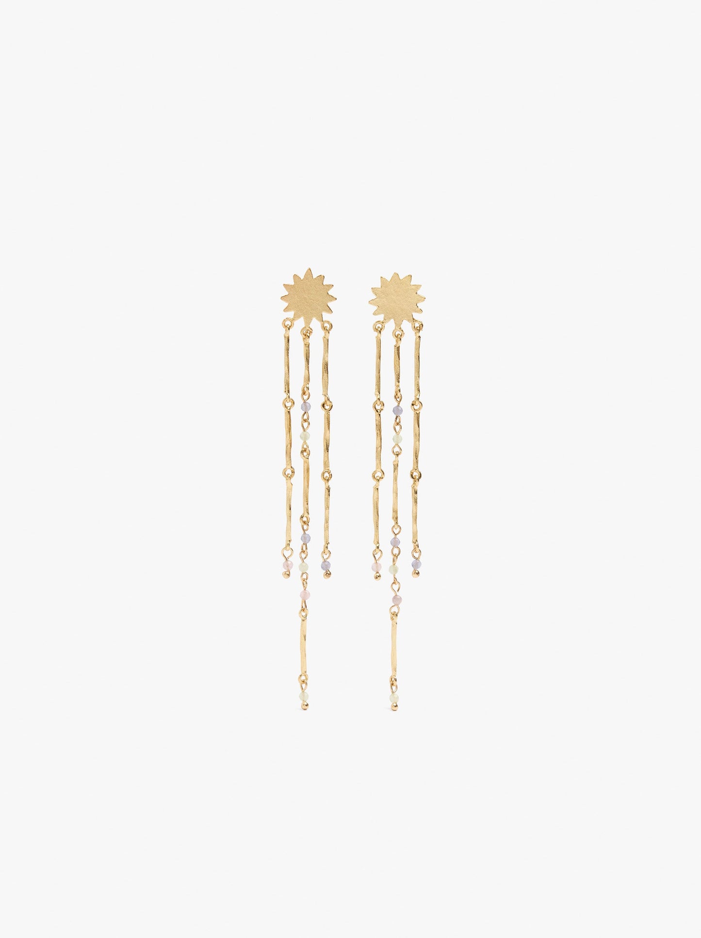Long Earrings With Stones And Bars