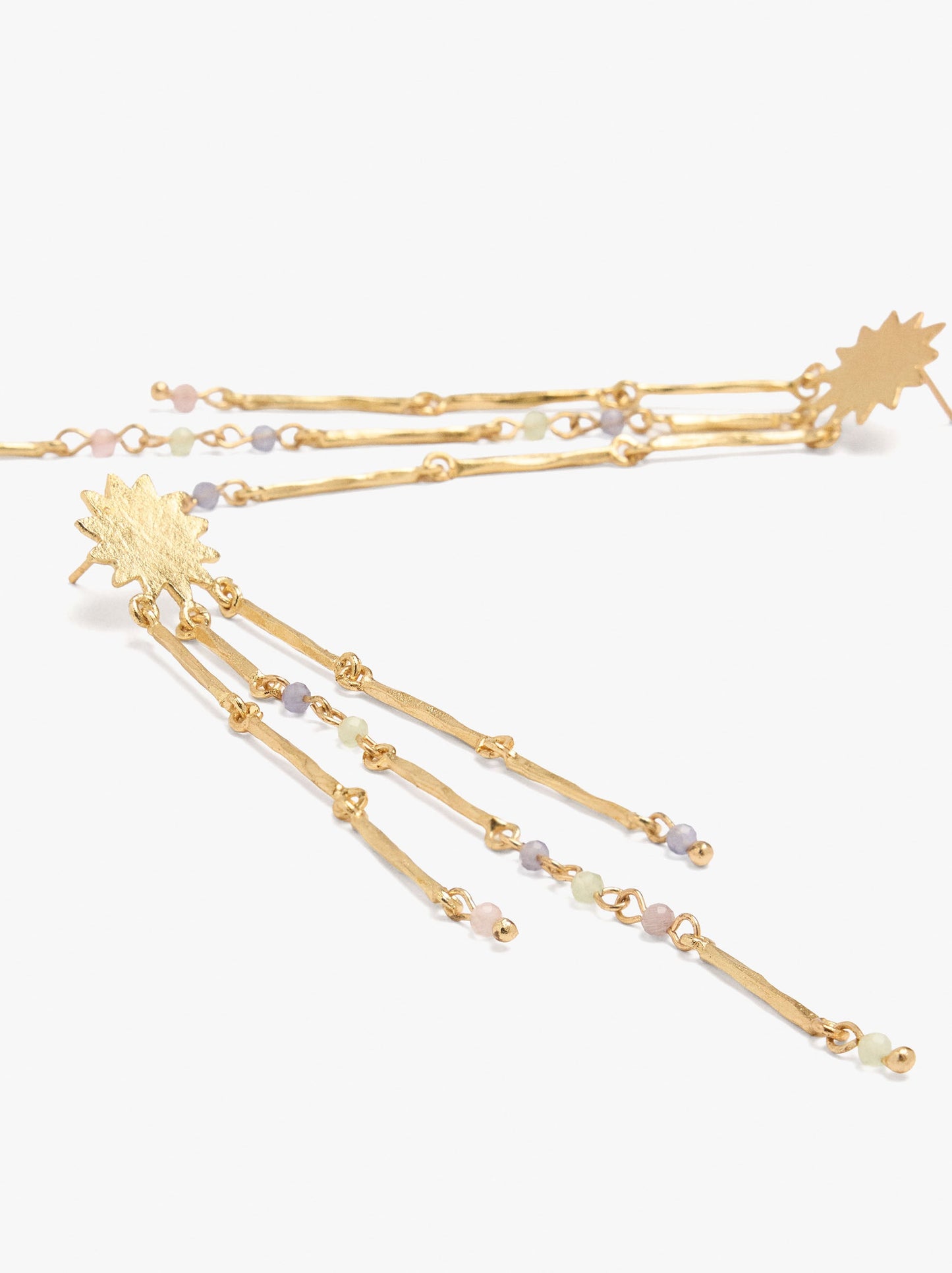 Long Earrings With Stones And Bars