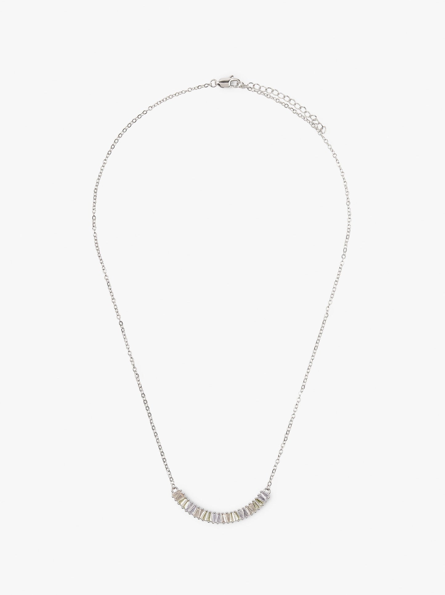 Short Necklace Multicolor Zirconia