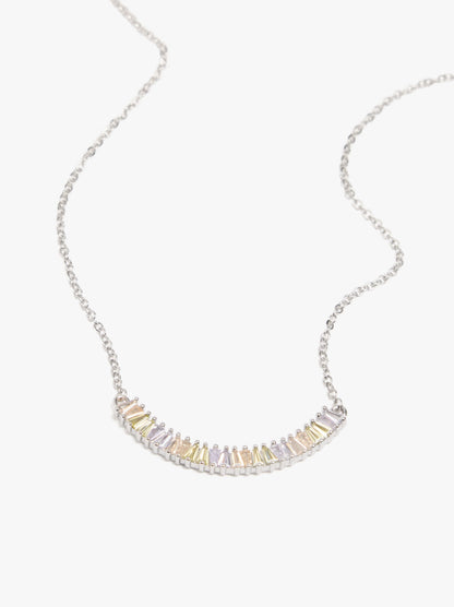 Short Necklace Multicolor Zirconia