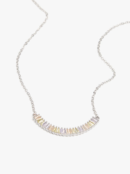 Short Necklace Multicolor Zirconia