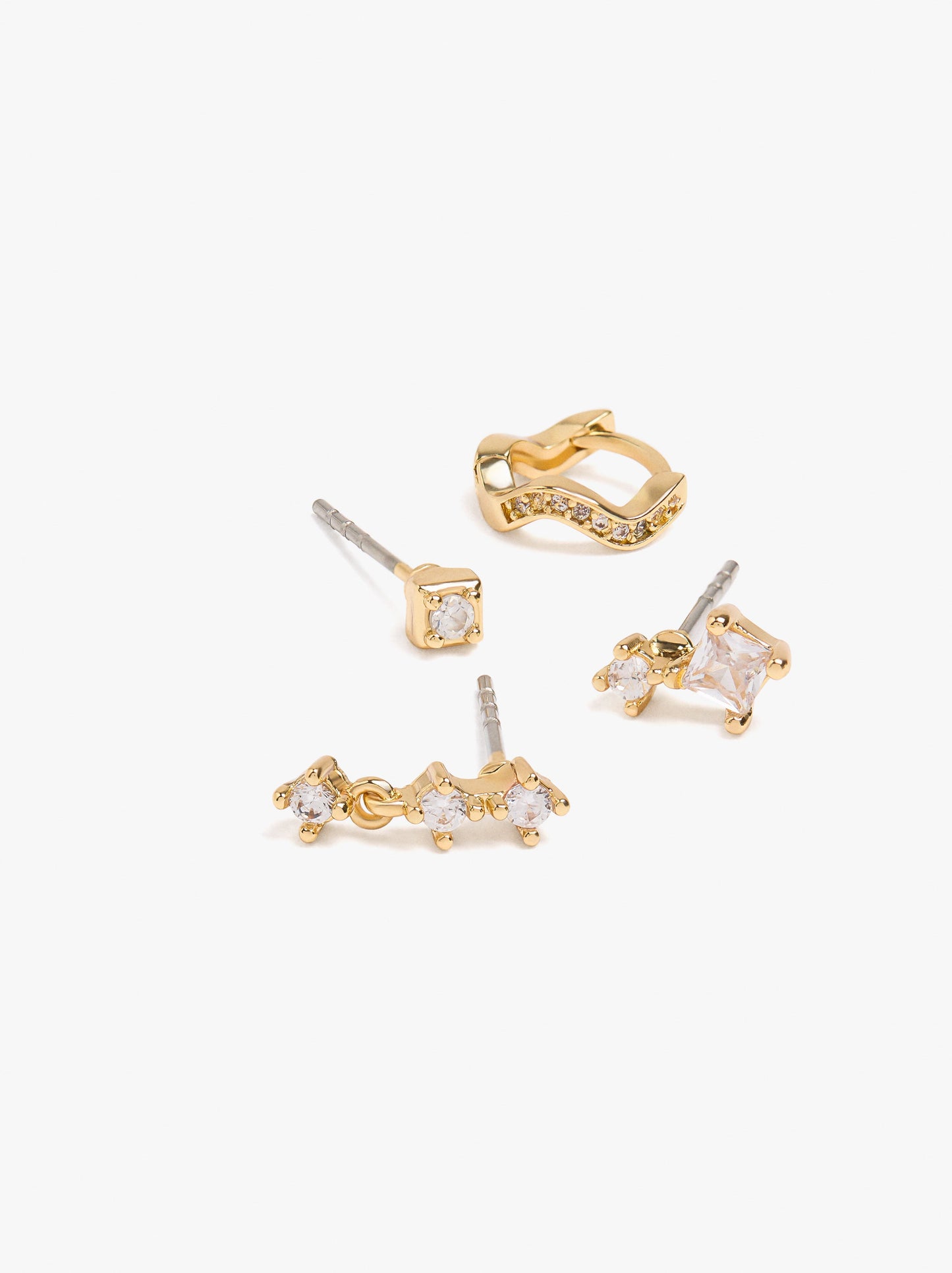 Set Of Earrings With Cubic Zirconia