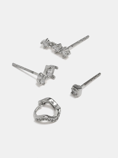 Set Of Earrings With Cubic Zirconia