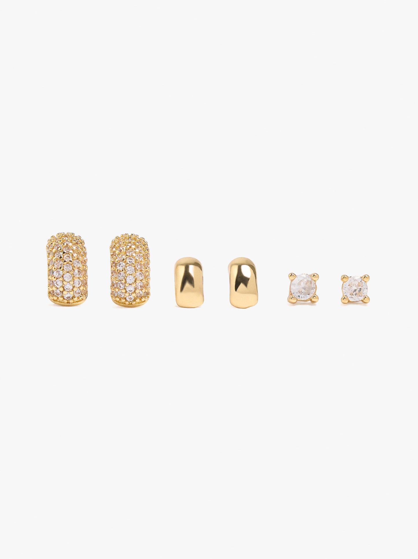 Set Of Earrings With Cubic Zirconia