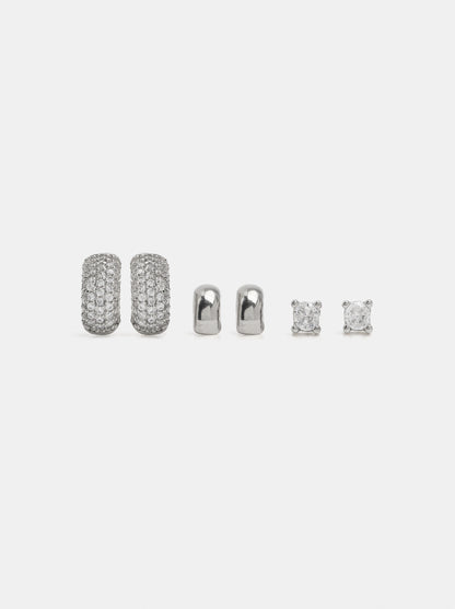 Set Of Silver Earrings