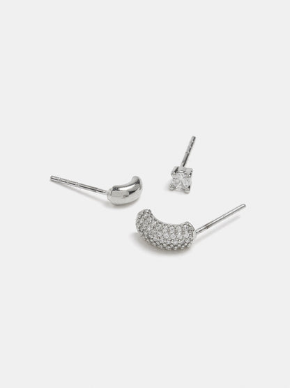 Set Of Silver Earrings