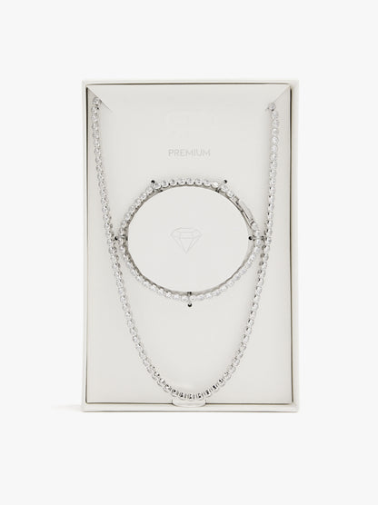 Set Necklace And Bracelet With Zirconia