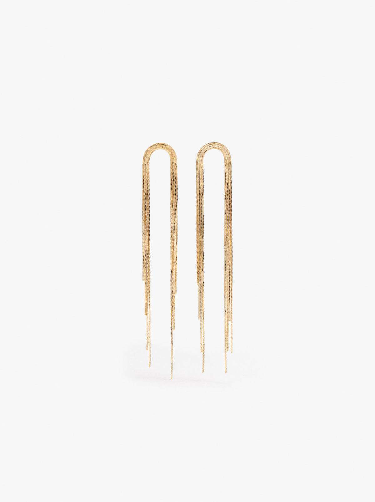 Arch Earrings With Long Fringes