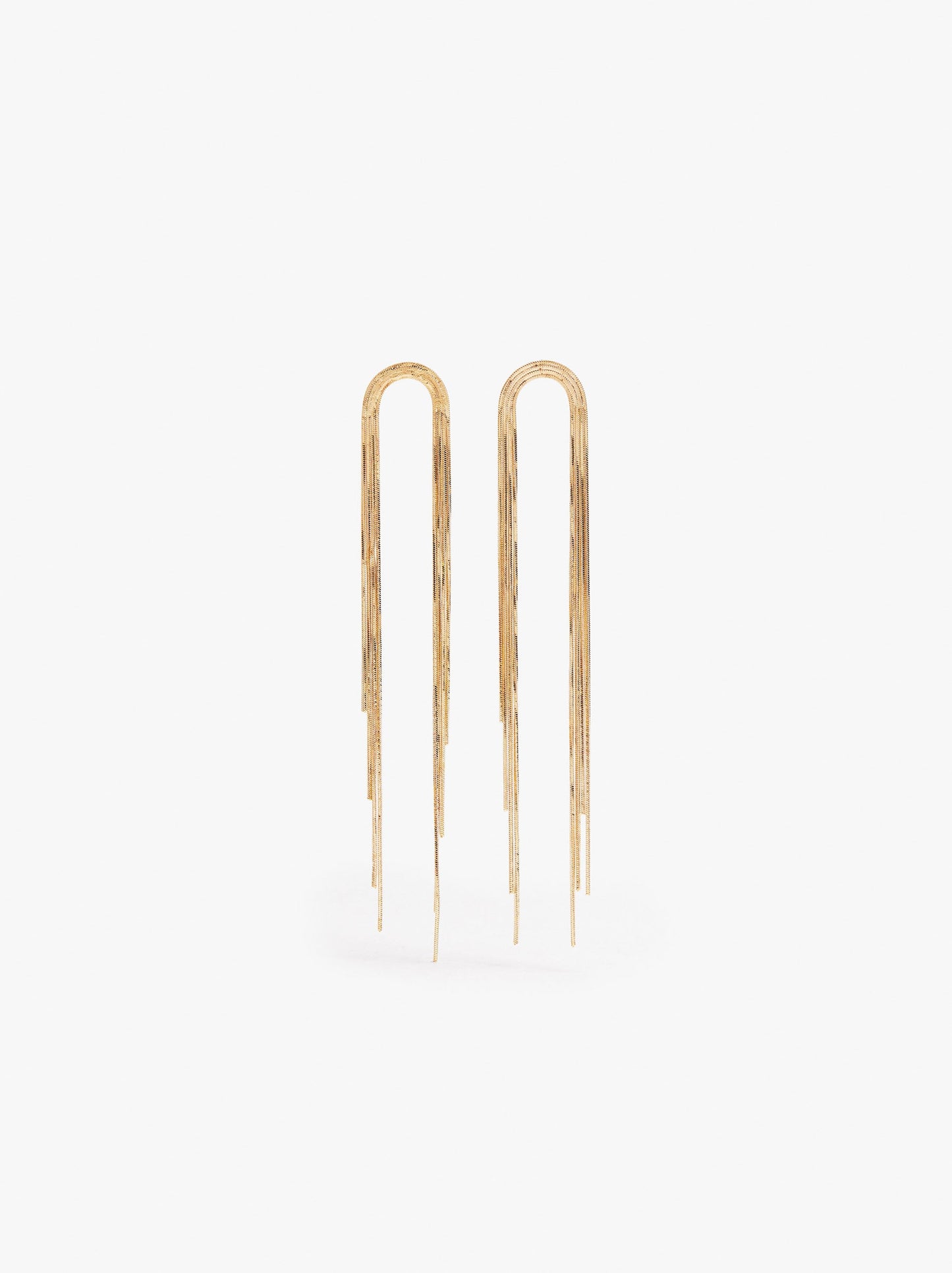 Arch Earrings With Long Fringes