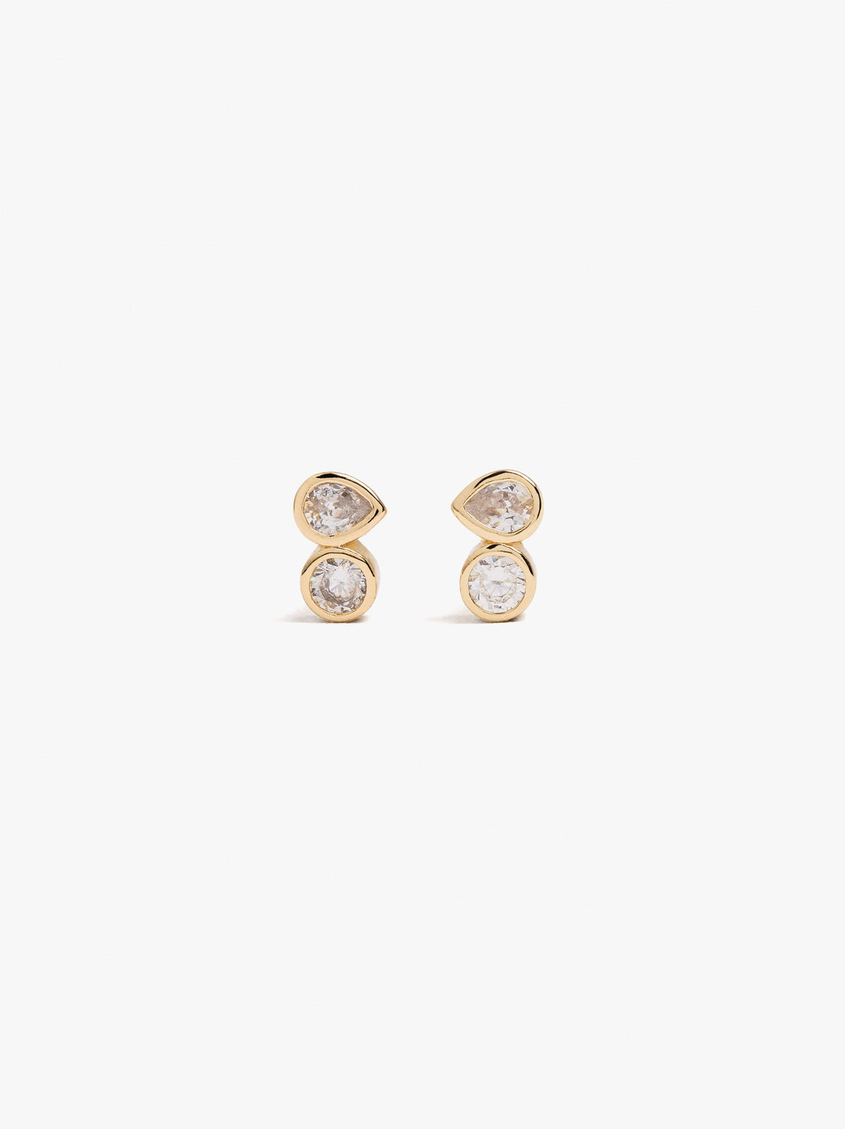 Short Earrings With Cubic Zirconia