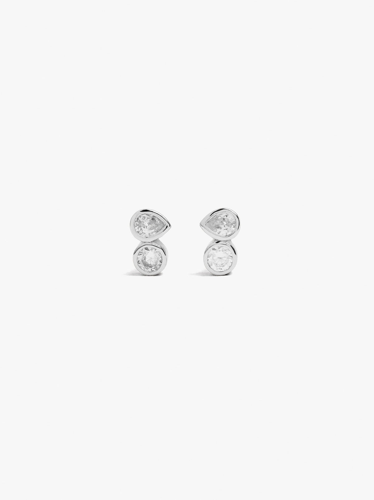 Short Earrings With Zirconia