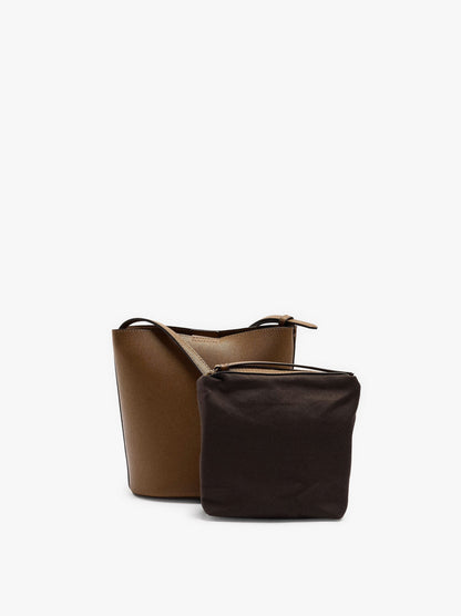 Crossbody Bag With Texture And Removable Pouch