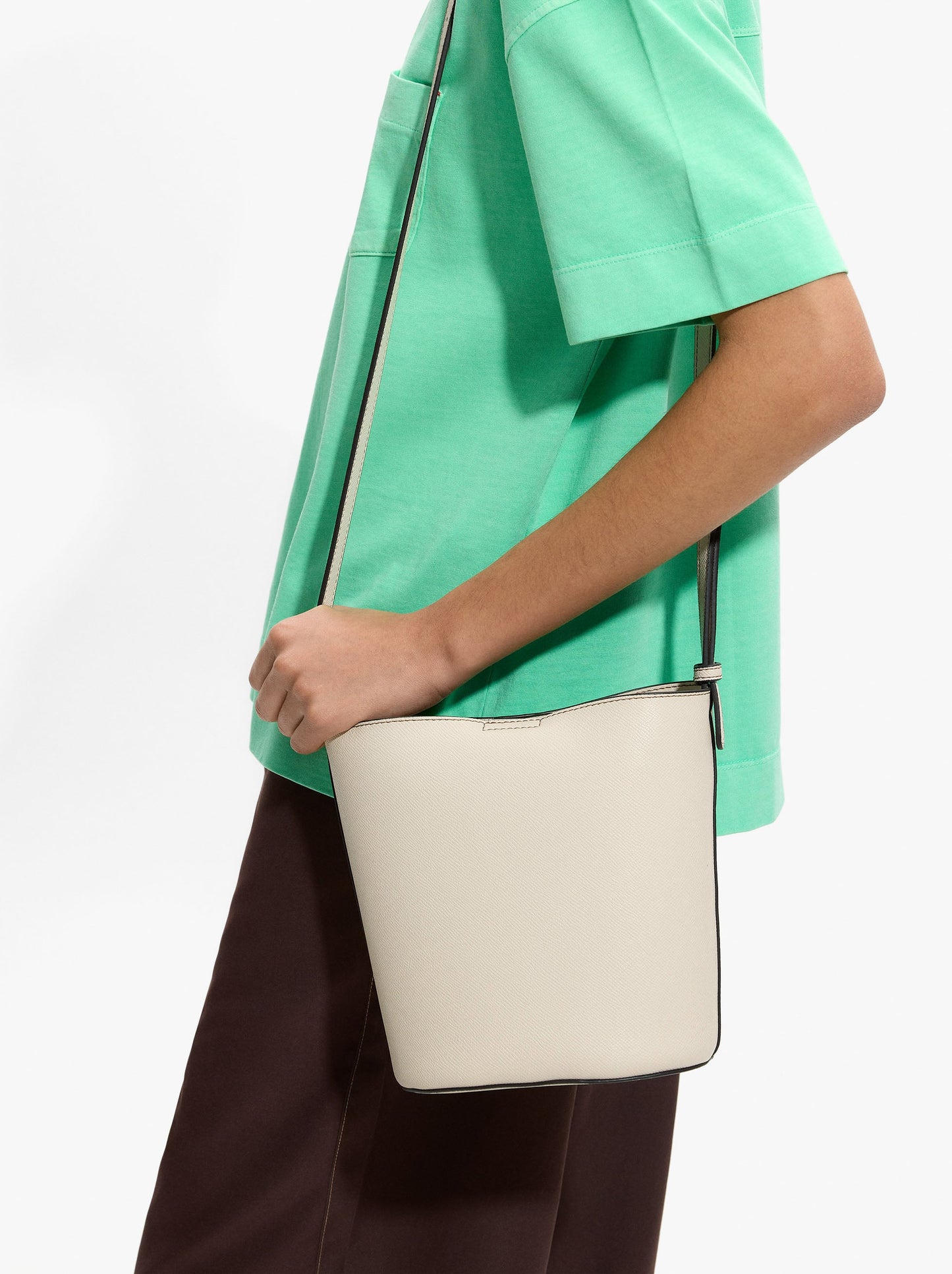 Crossbody Bag With Texture And Removable Pouch