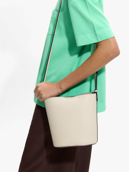 Crossbody Bag With Texture And Removable Pouch