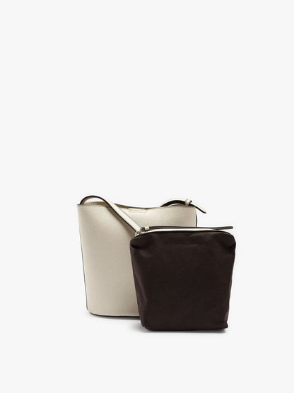 Crossbody Bag With Texture And Removable Pouch