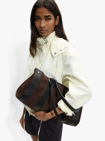 Leather Shopper Bag With M Straps