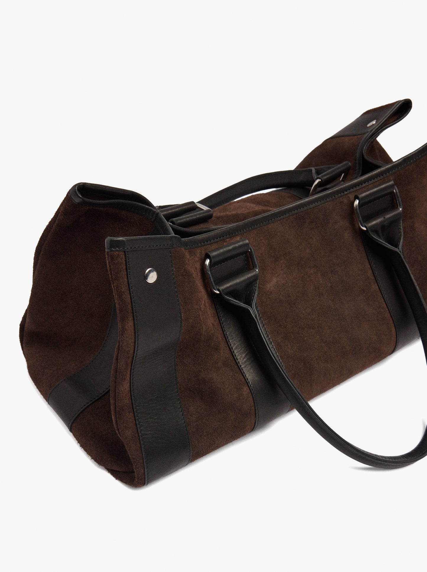 Leather Shopper Bag With M Straps