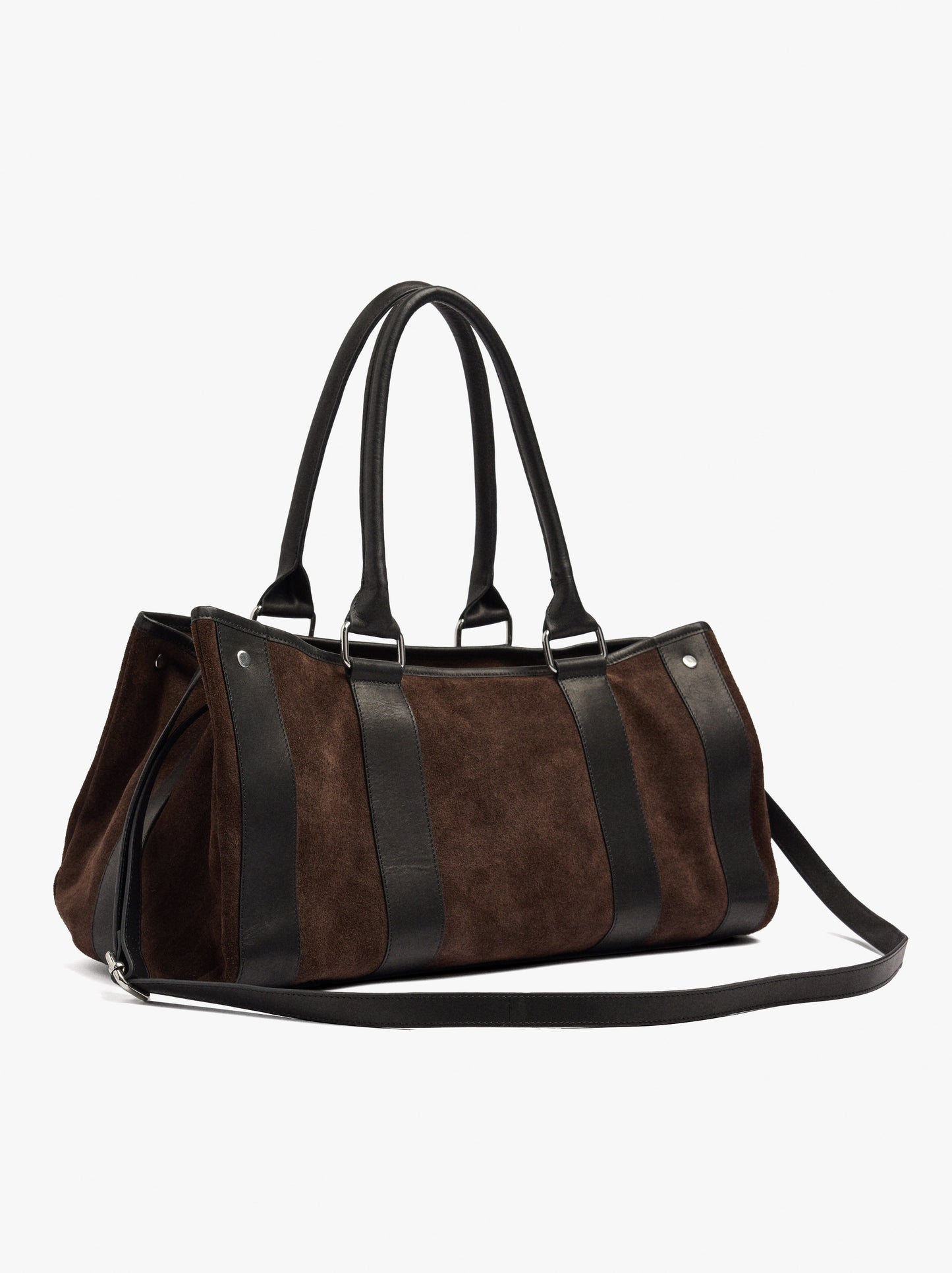 Leather Shopper Bag With M Straps