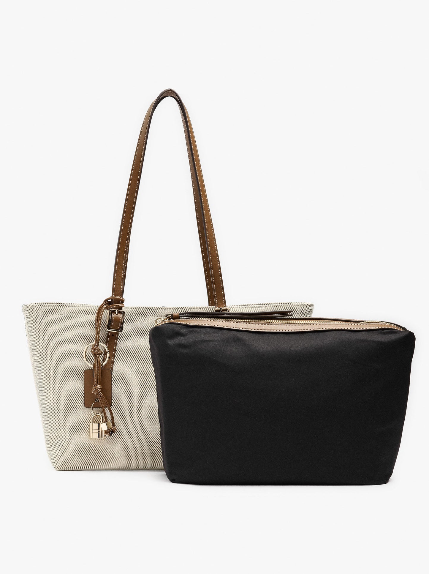 Shopper Canvas Bag With Removable Pouch