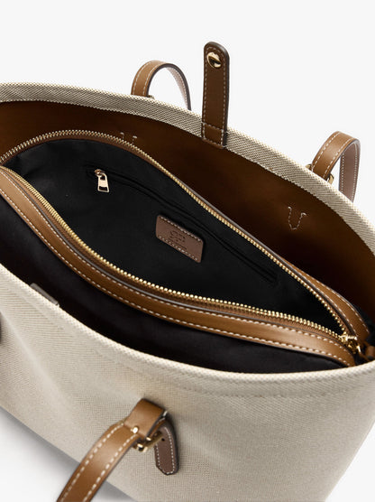 Shopper Canvas Bag With Removable Pouch