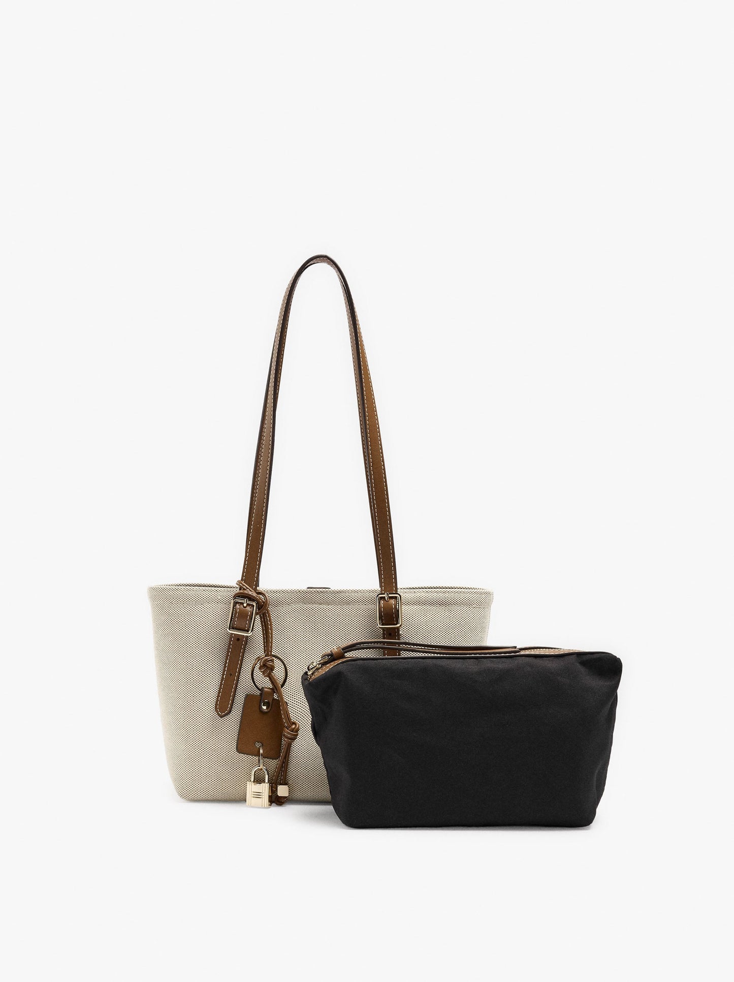 Tote Bag Canvas With Removable Pouch
