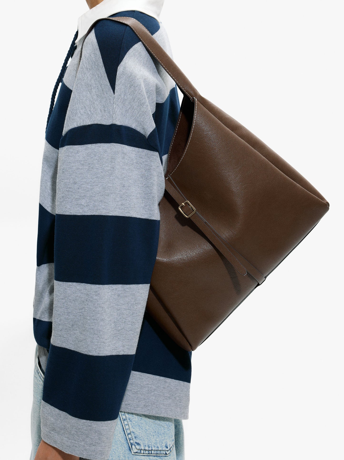 Shoulder Bag With Strap And Buckle