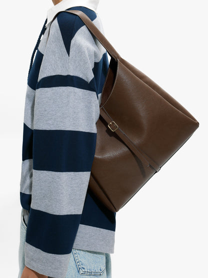 Shoulder Bag With Strap And Buckle