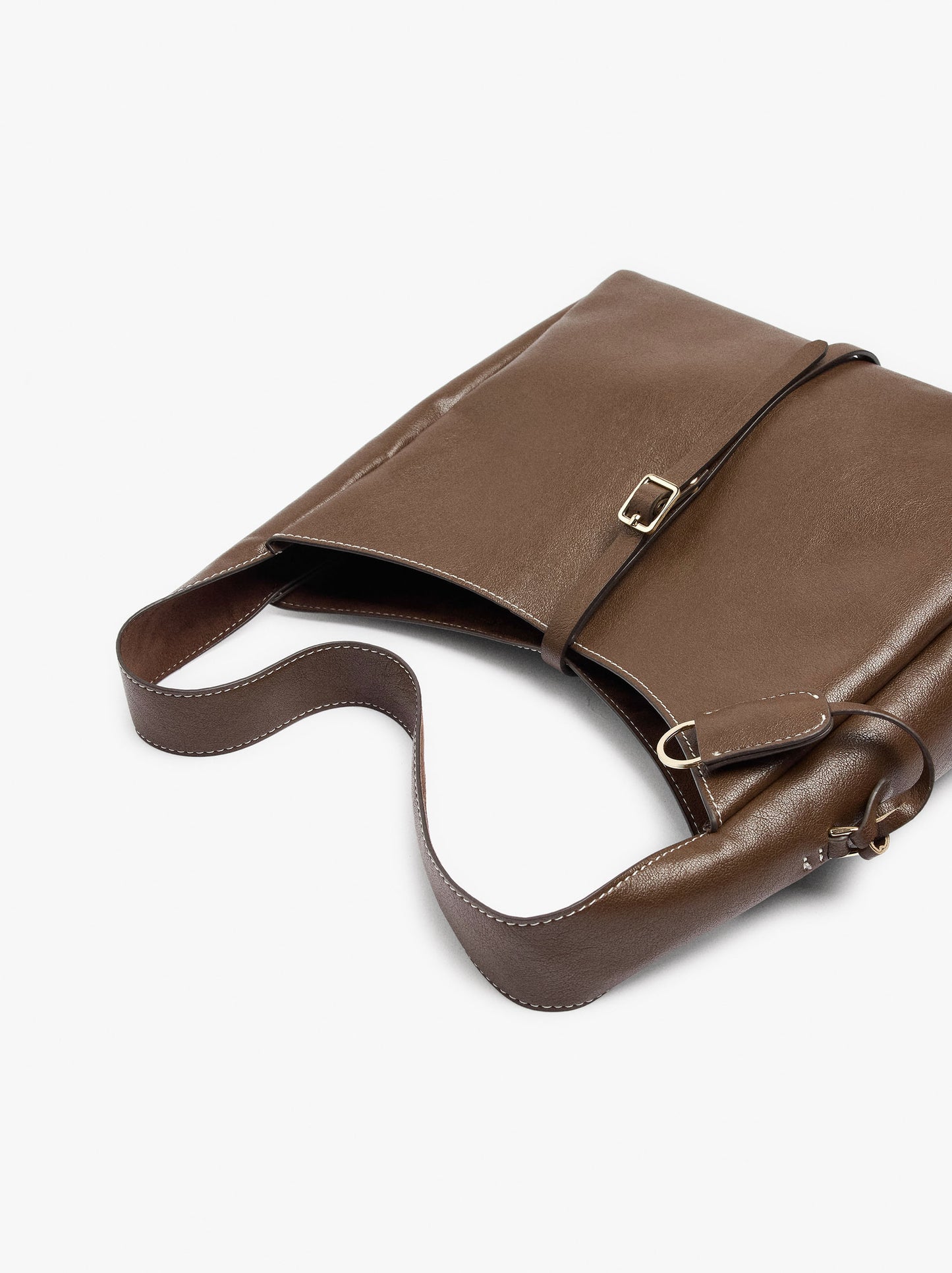 Shoulder Bag With Strap And Buckle
