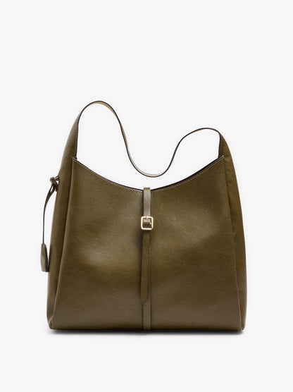 Shoulder Bag With Strap And Buckle
