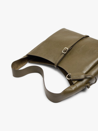 Shoulder Bag With Strap And Buckle