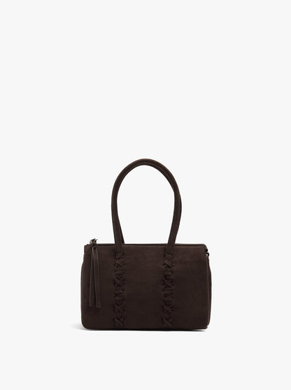 Handbag With Braided Detail And Crossbody Bag