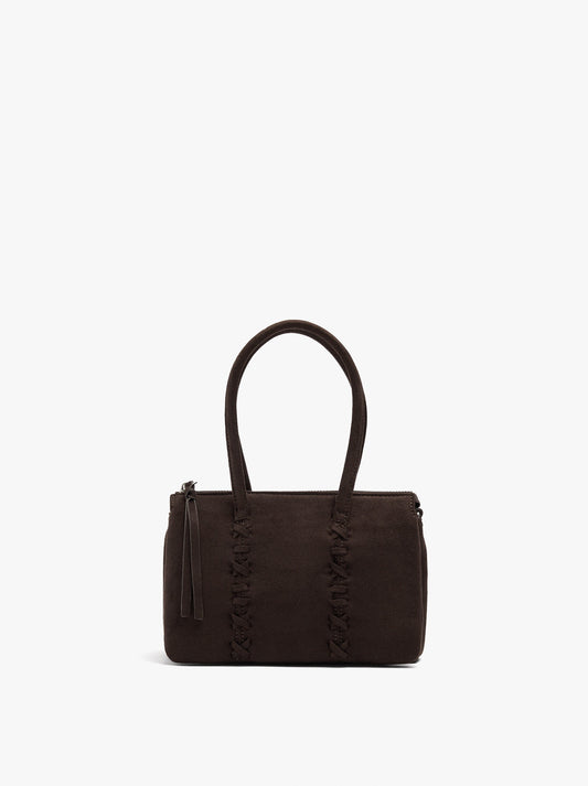Handbag With Braided Detail And Crossbody Bag
