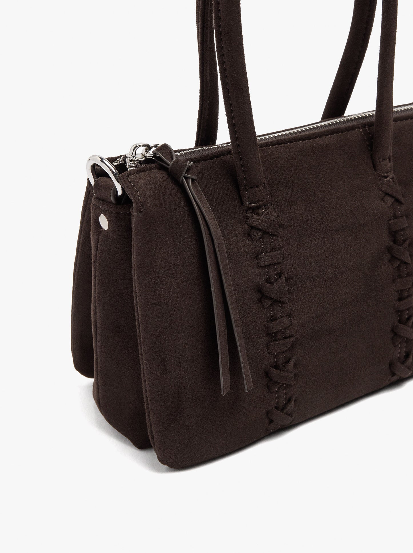 Handbag With Braided Detail And Crossbody Bag