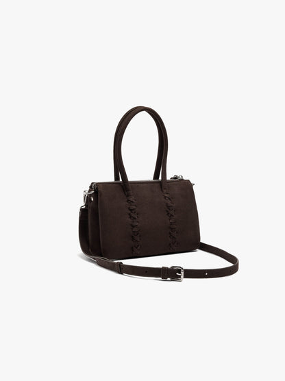 Handbag With Braided Detail And Crossbody Bag