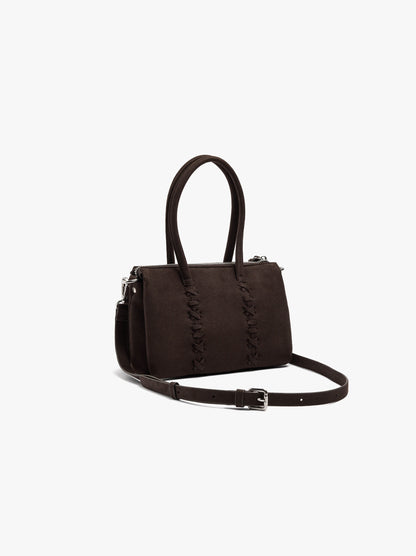 Handbag With Braided Detail And Crossbody Bag