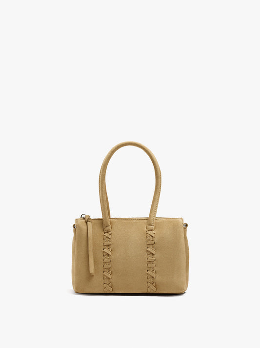 Handbag With Braided Detail And Crossbody Bag
