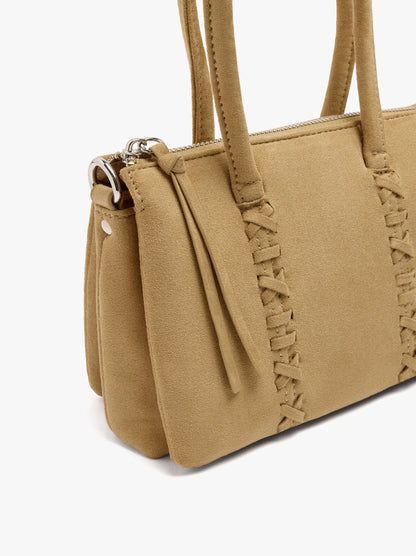 Handbag With Braided Detail And Crossbody Bag