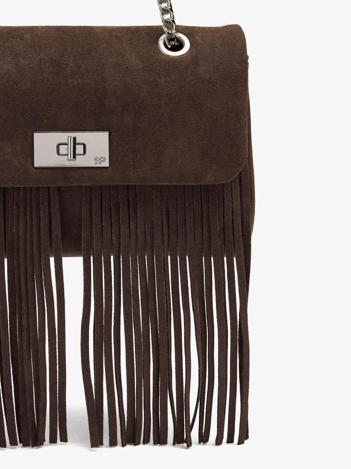 Shoulder Bag With Flap And Long Fringes