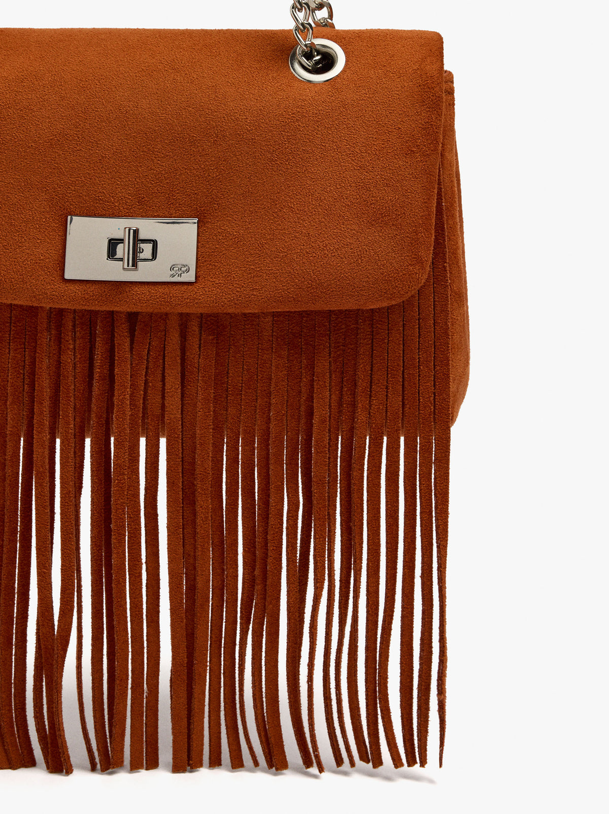 Shoulder Bag With Flap And Long Fringes