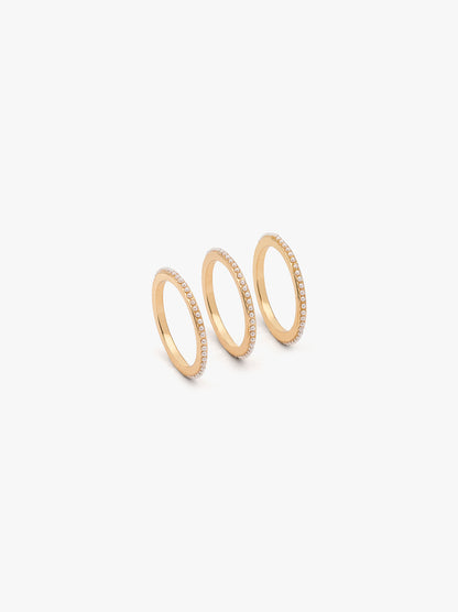 Set Of Rings With Pearls