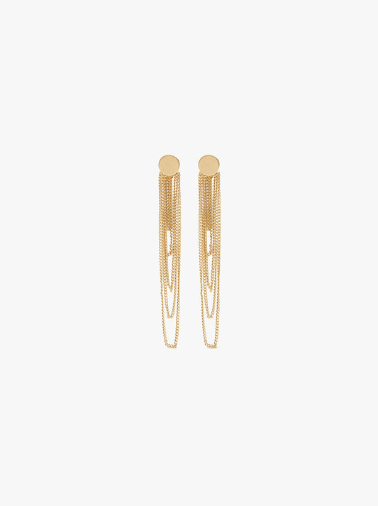 Earrings With Chains With Cascade Effect