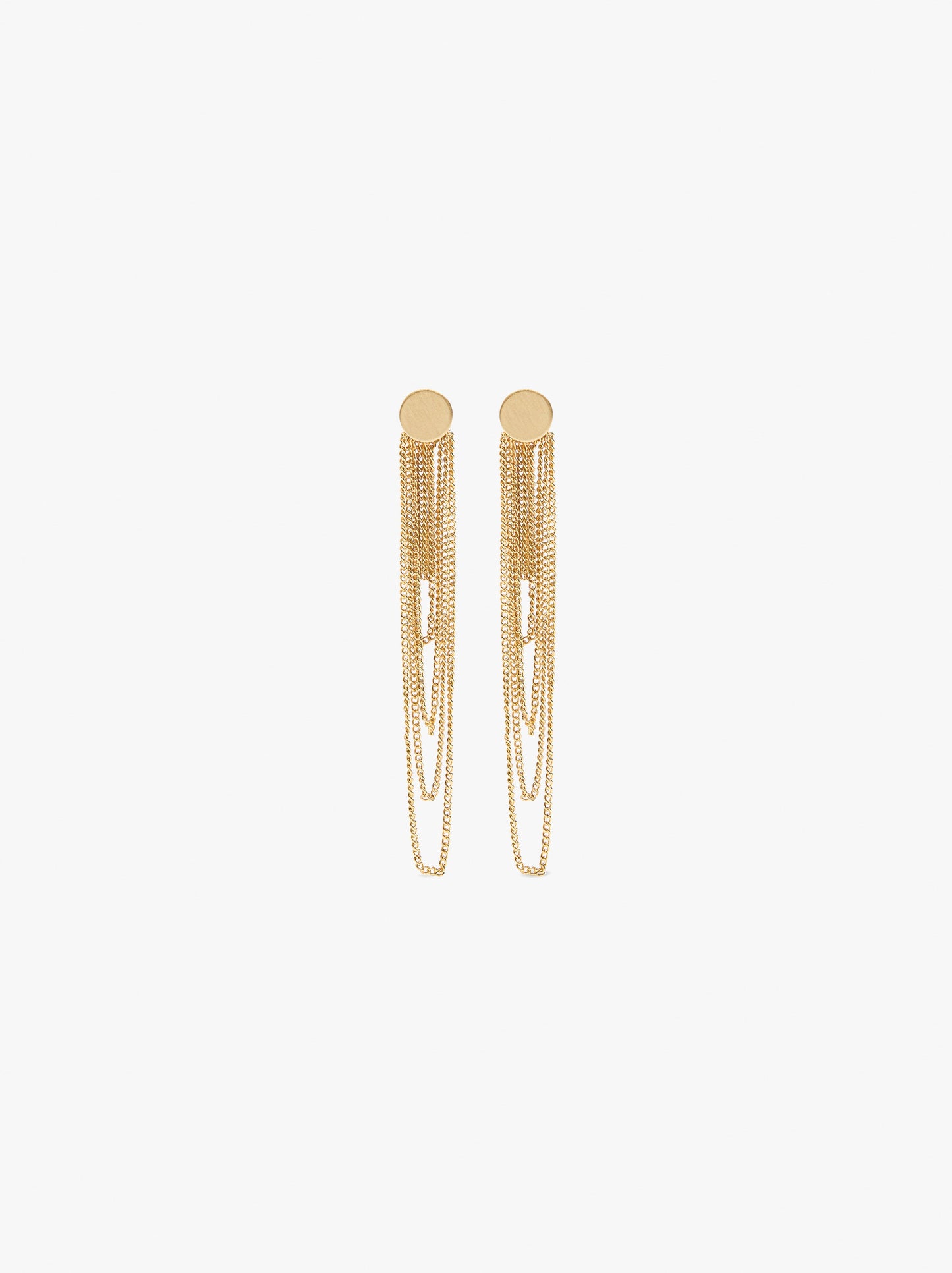Earrings With Chains With Cascade Effect