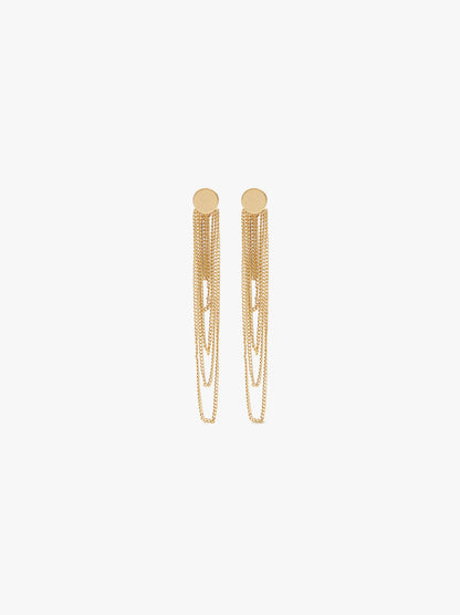 Earrings With Chains With Cascade Effect