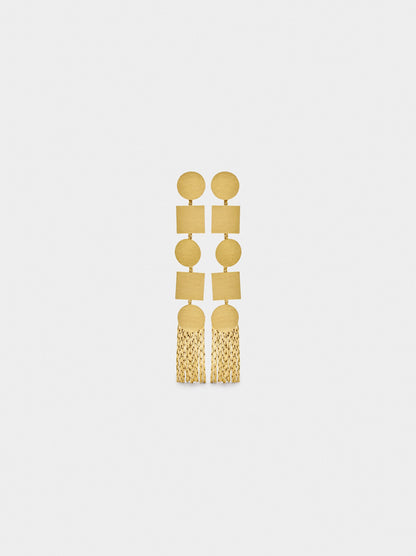 Long Geometric Earrings