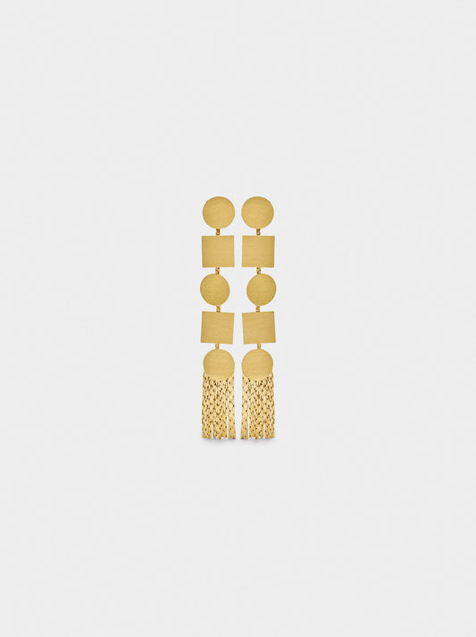 Long Geometric Earrings