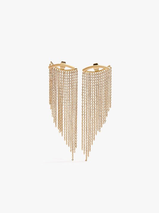 Earrings Ear Jacket With Cascade Effect