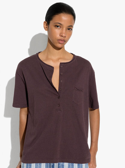 T-Shirt With Buttons And Pocket