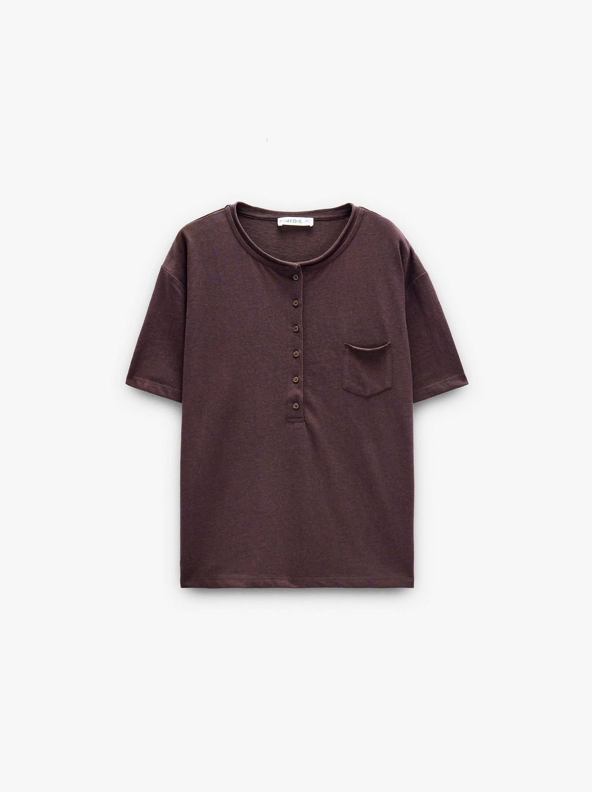 T-Shirt With Buttons And Pocket